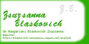 zsuzsanna blaskovich business card